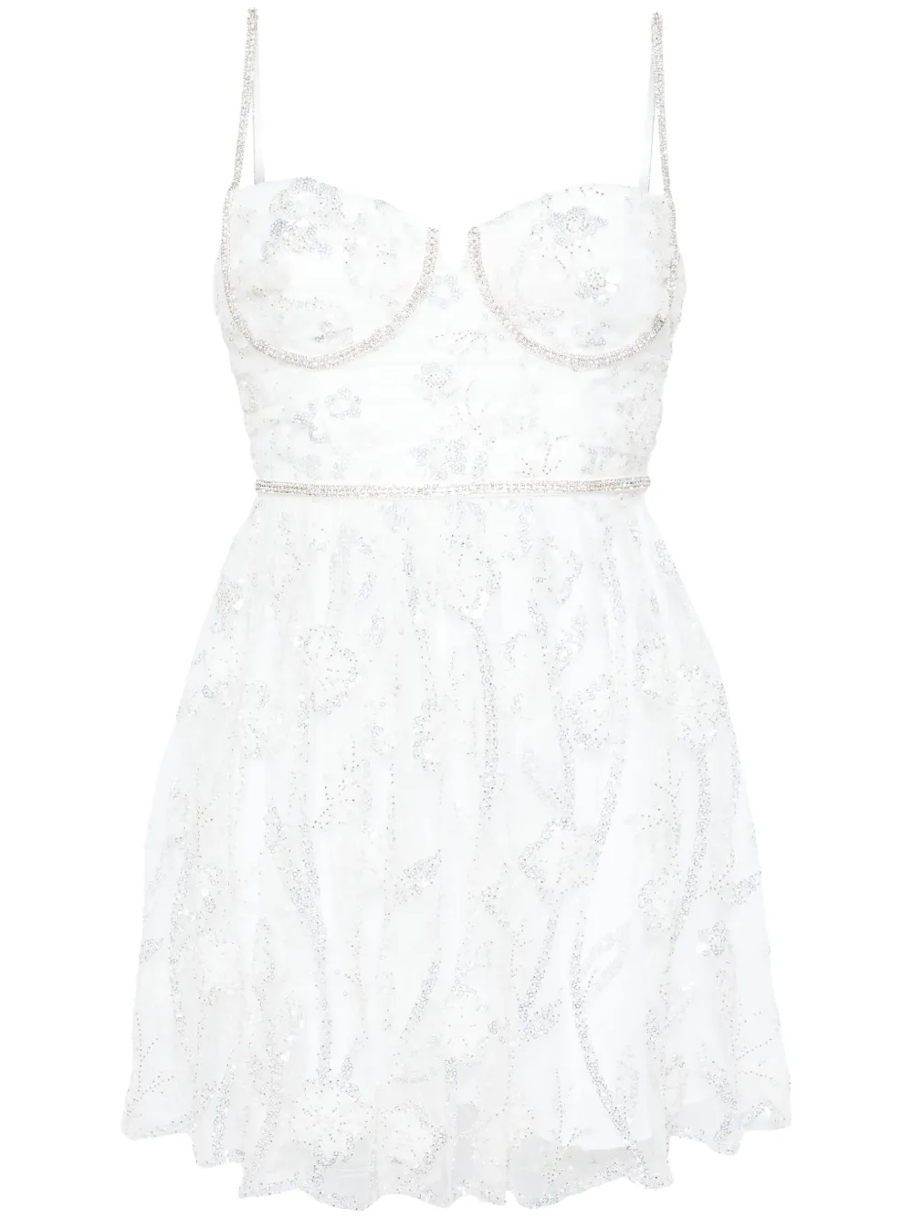 Кружевное платье мини с пайетками Self-Portrait, белый
Кружевное платье мини с пайетками Self-Portrait, белый