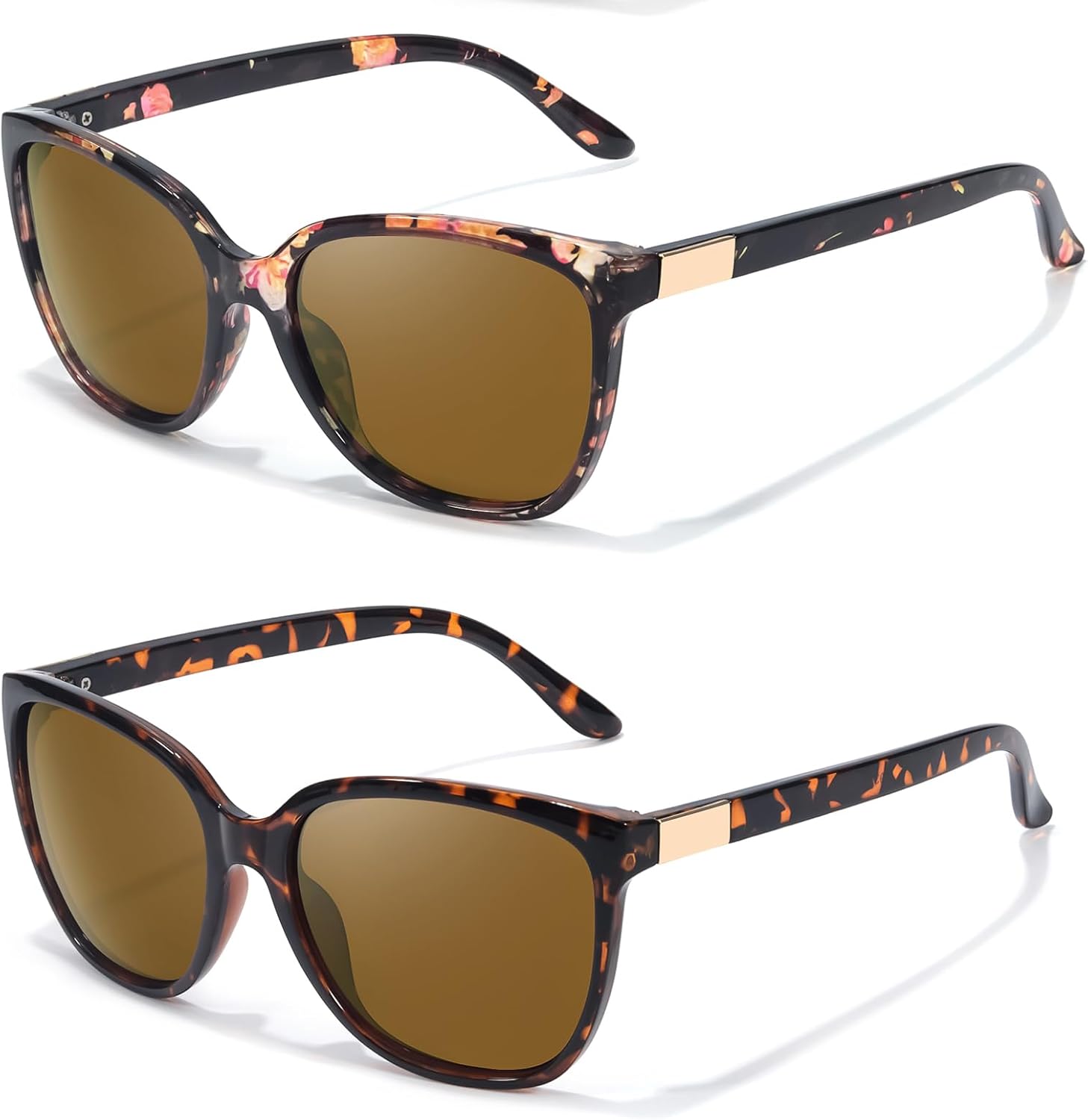FIMILU, комплект из 2 поляризованных солнцезащитных очков для женщин, модные квадратные солнцезащитные очки в стиле ретро с защитой от УФ-излучения для повседневной носки на открытом воздухе, A2 Browntortoise+brownfloral
FIMILU, комплект из 2 поляризованных солнцезащитных очков для женщин, модные квадратные солнцезащитные очки в стиле ретро с защитой от УФ-излучения для повседневной носки на открытом воздухе, A2 Browntortoise+brownfloral