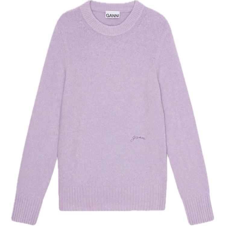 GANNI Брaшированный длинный рукав джемпер, фиолетово-синий
GANNI Брaшированный длинный рукав джемпер, фиолетово-синий