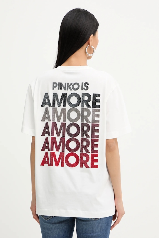 Хлопковая футболка Pinko, белый
Хлопковая футболка Pinko, белый