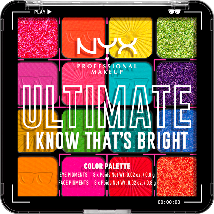 Тени для век NYX PROFESSIONAL MAKEUP Lidschatten Palette Ultimate 04W I Know That's Bright, 12,8 g
Тени для век NYX PROFESSIONAL MAKEUP Lidschatten Palette Ultimate 04W I Know That's Bright, 12,8 g