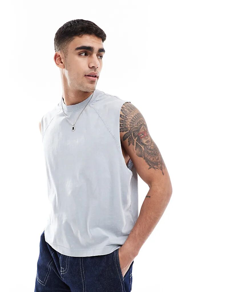 Топ без рукавов Bershka серого цвета
Топ без рукавов Bershka серого цвета