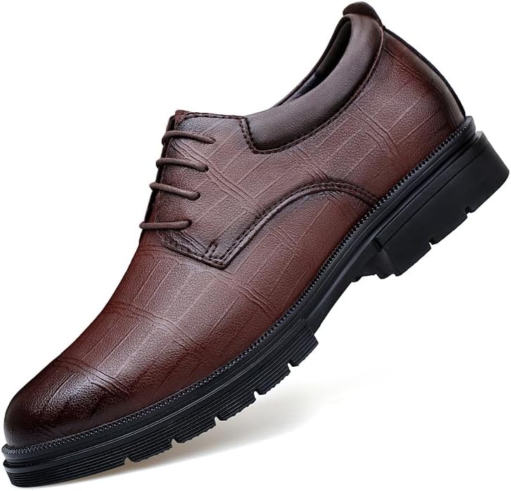 Мужские оксфорды со шнуровкой, круглый носок, клетчатые кожаные дерби, противоскользящие, стойкие к скольжению, с классическим устойчивым каблуком Meixi Mobile, коричневый
Мужские оксфорды со шнуровкой, круглый носок, клетчатые кожаные дерби, противоскользящие, стойкие к скольжению, с классическим устойчивым каблуком Meixi Mobile, коричневый