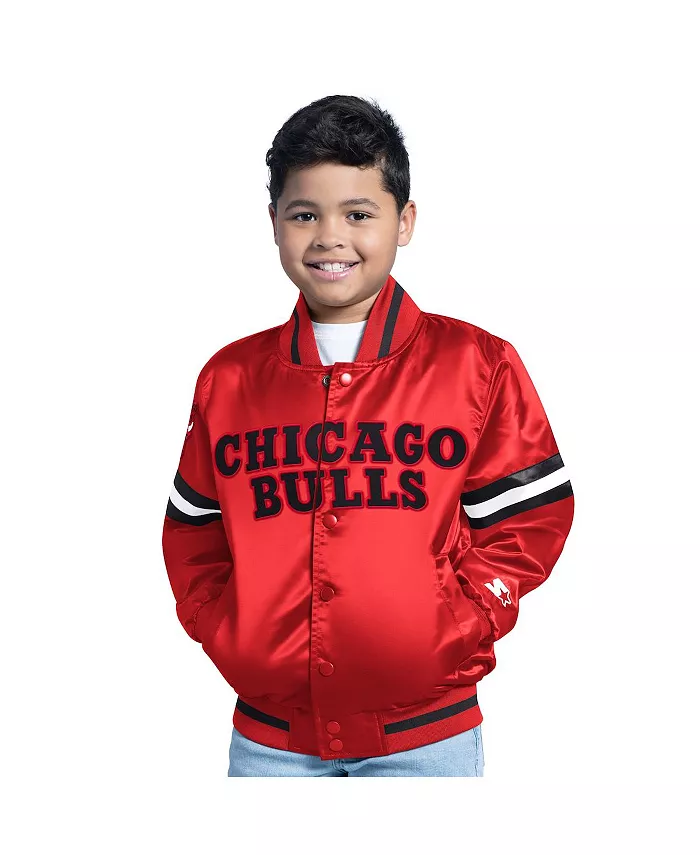 Красная бейсбольная куртка Chicago Bulls с полной застежкой на молнию для мальчиков и девочек старшего возраста Starter
Красная бейсбольная куртка Chicago Bulls с полной застежкой на молнию для мальчиков и девочек старшего возраста Starter