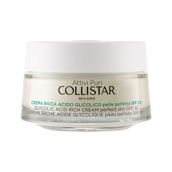 Крем для лица с гликолевой кислотой spf20 Collistar, 50 мл
Крем для лица с гликолевой кислотой spf20 Collistar, 50 мл