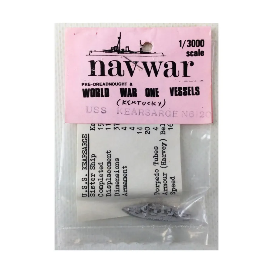 Военный корабль США «Кирсардж», Pre-Dreadnought and World War I Naval Miniatures (1:3000) (NavWar)
Военный корабль США «Кирсардж», Pre-Dreadnought and World War I Naval Miniatures (1:3000) (NavWar)