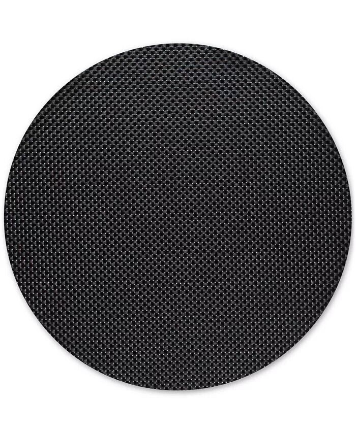Плетеный виниловый круглый коврик для столовых приборов Basketweave Chilewich, черный
Плетеный виниловый круглый коврик для столовых приборов Basketweave Chilewich, черный
