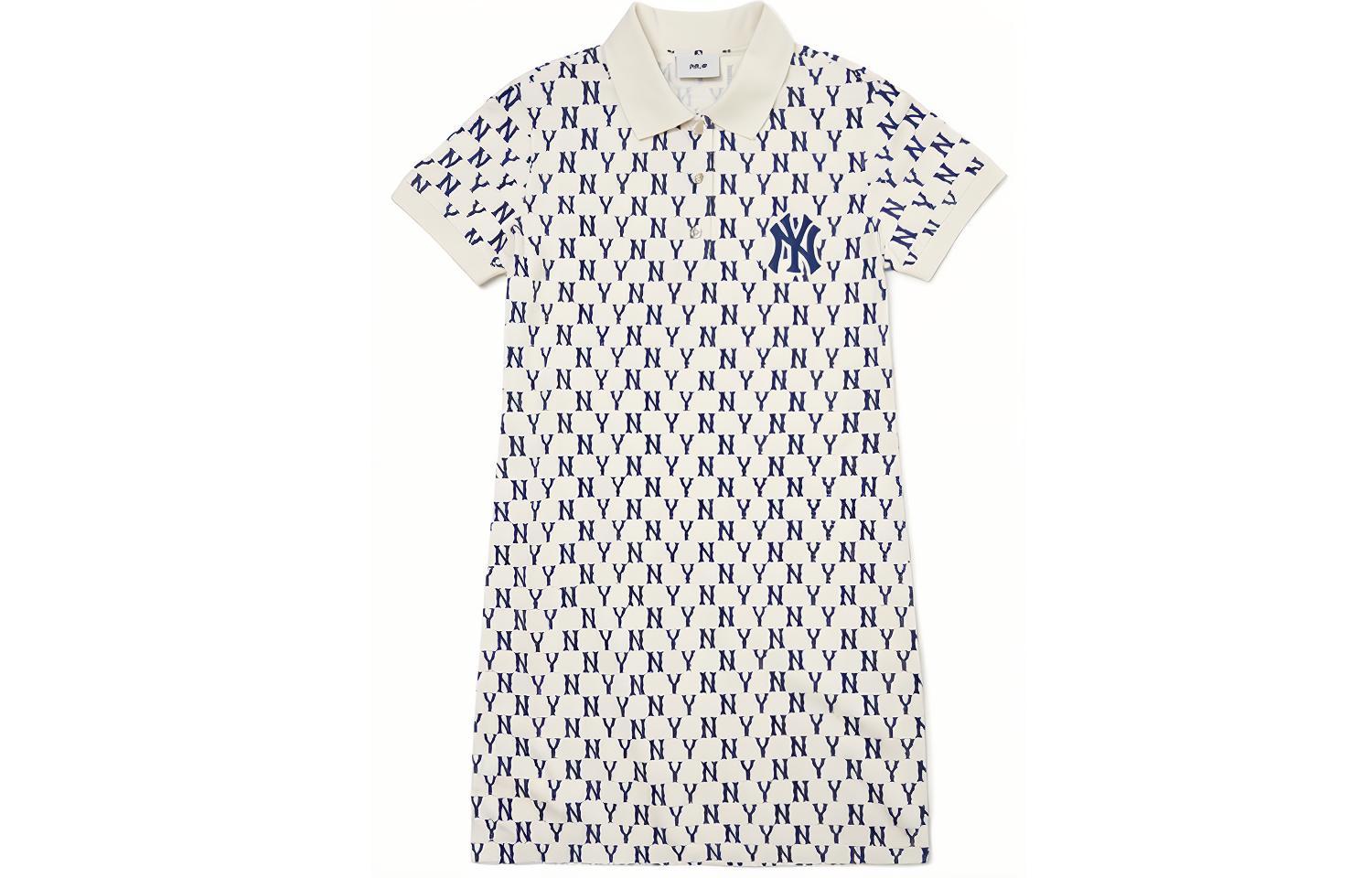 MLB Кремовое женское платье с короткими рукавами
MLB Кремовое женское платье с короткими рукавами