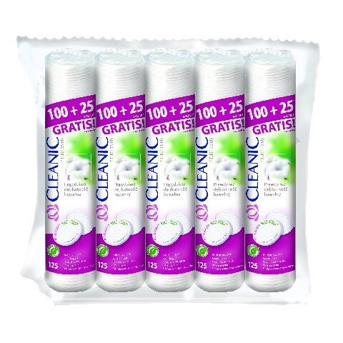 Подушечки косметические круглые, 5х125 шт. Cleanic, Pure Effect 
Подушечки косметические круглые, 5х125 шт. Cleanic, Pure Effect