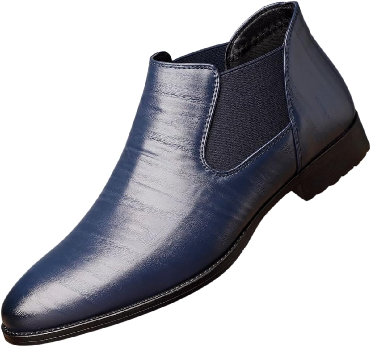 Мужские кожаные ботинки Chelsea Santimon, классические однотонные ботинки на шнуровке с заостренным носком, синий
Мужские кожаные ботинки Chelsea Santimon, классические однотонные ботинки на шнуровке с заостренным носком, синий