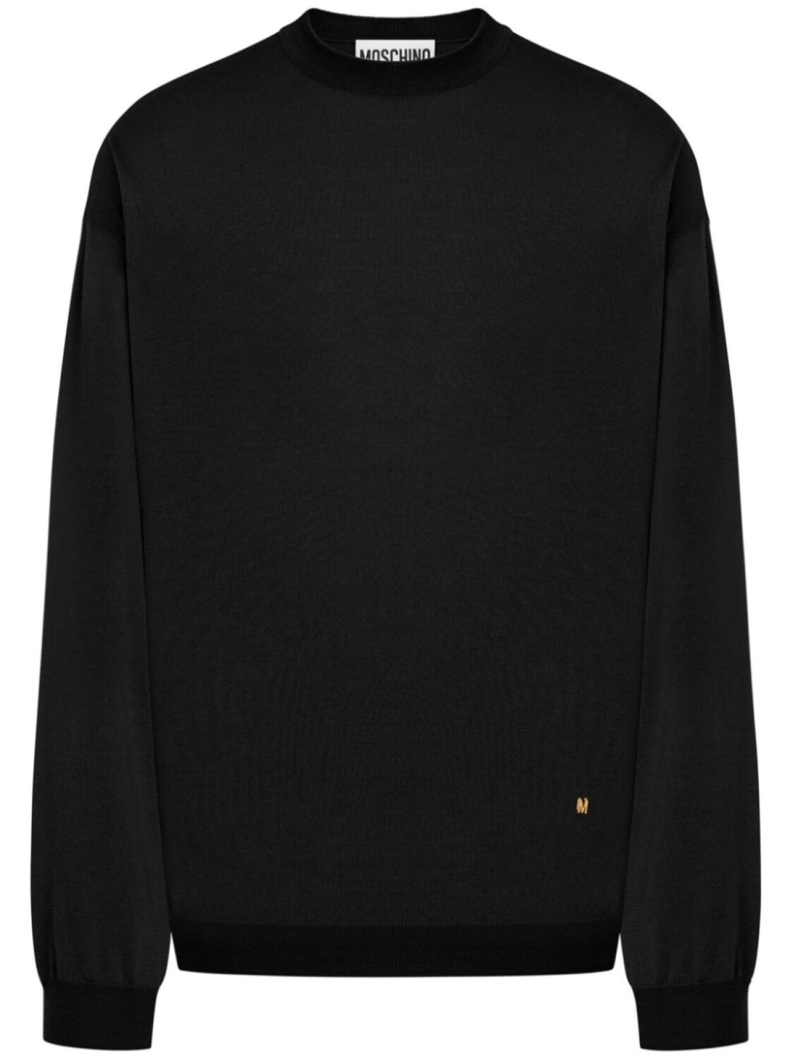 Свитер с круглым вырезом Moschino, черный 
Свитер с круглым вырезом Moschino, черный