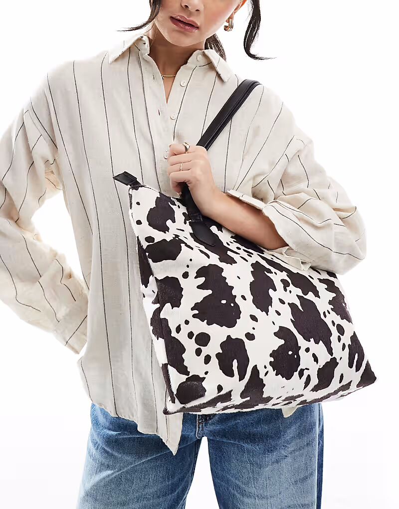 Гламурная - Сумка-тоут с принтом коровы Glamorous 
Гламурная - Сумка-тоут с принтом коровы Glamorous