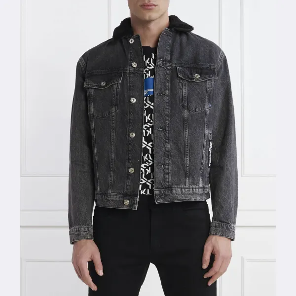 Джинсовая куртка стандартного кроя Karl Lagerfeld, черный
Джинсовая куртка стандартного кроя Karl Lagerfeld, черный