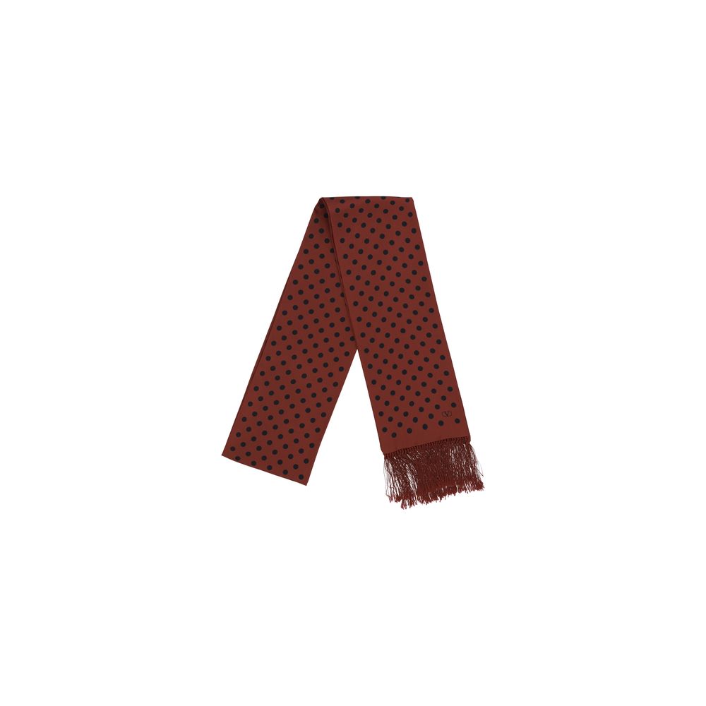 Шелковый шарф с узором в горошек Valentino Garavani, бордовый
Шелковый шарф с узором в горошек Valentino Garavani, бордовый