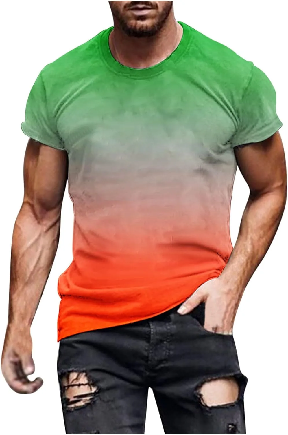 Мужская футболка Casual с градиентом, короткий рукав, Regular Fit
Мужская футболка Casual с градиентом, короткий рукав, Regular Fit