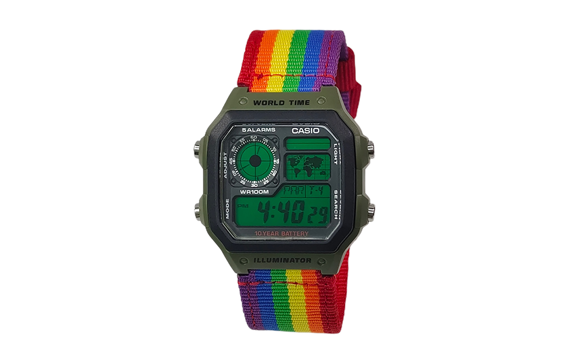 CASIO Мужские часы Retrofit Series с кварцевым механизмом и ремешком из силикона и нейлона, черный циферблат
CASIO Мужские часы Retrofit Series с кварцевым механизмом и ремешком из силикона и нейлона, черный циферблат