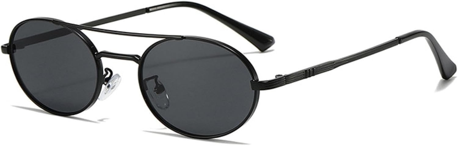 Винтажные маленькие овальные металлические солнцезащитные очки с двойной перемычкой для женщин, модные сине-зеленые очки с защитой от УФ-излучения UV400 для мужчин VVTWSSW, Black Grey
Винтажные маленькие овальные металлические солнцезащитные очки с двойной перемычкой для женщин, модные сине-зеленые очки с защитой от УФ-излучения UV400 для мужчин VVTWSSW, Black Grey