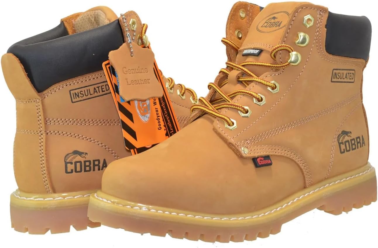 Ботинки с мягким носком для мужчин Cobra Boot, мужская промышленная и строительная обувь, удобные, противоскользящие защитные ботинки Cobra Plus, Tan C930
Ботинки с мягким носком для мужчин Cobra Boot, мужская промышленная и строительная обувь, удобные, противоскользящие защитные ботинки Cobra Plus, Tan C930