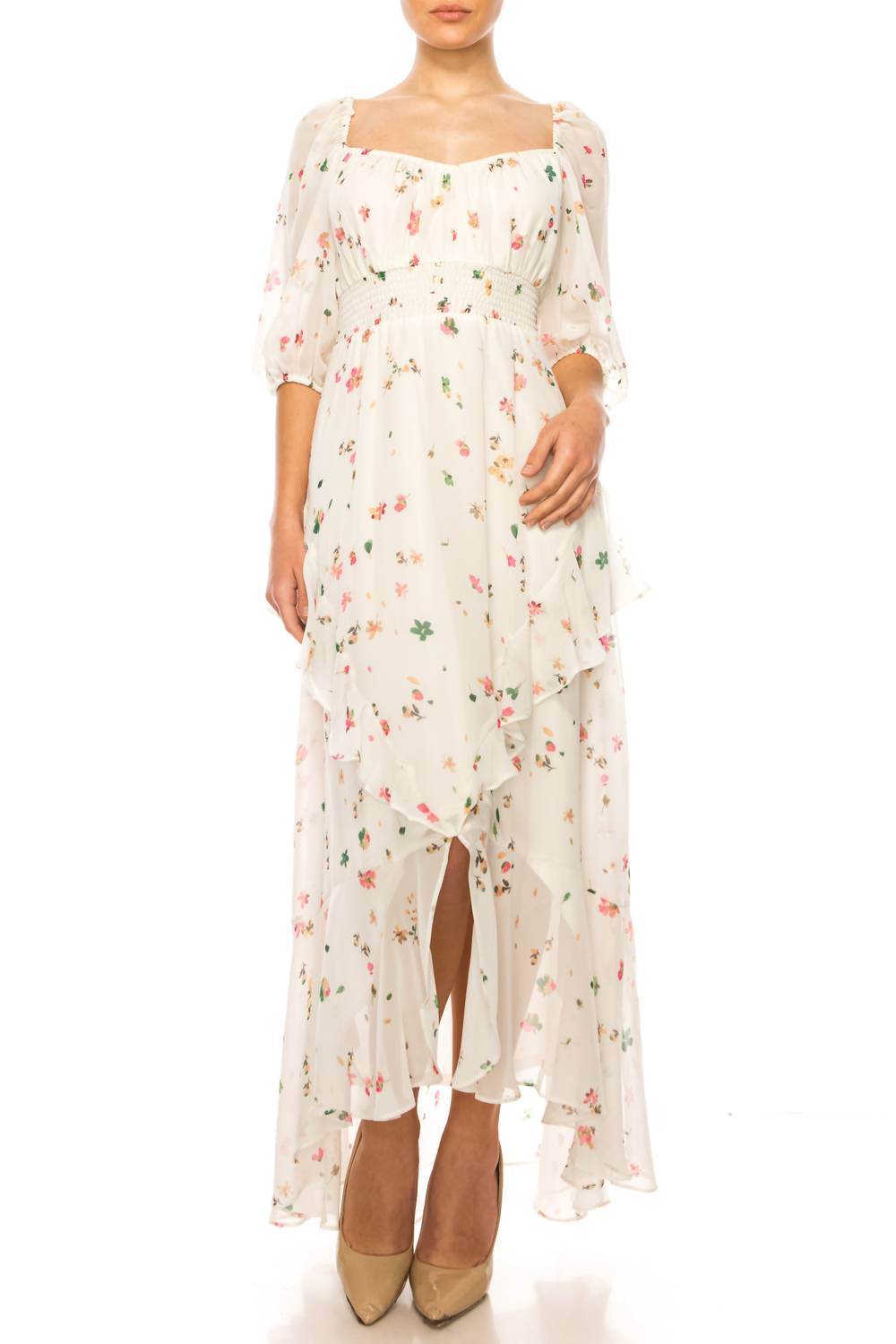 Платье миди с присборенной талией цвета слоновой кости Fern Maison Tara
Платье миди с присборенной талией цвета слоновой кости Fern Maison Tara