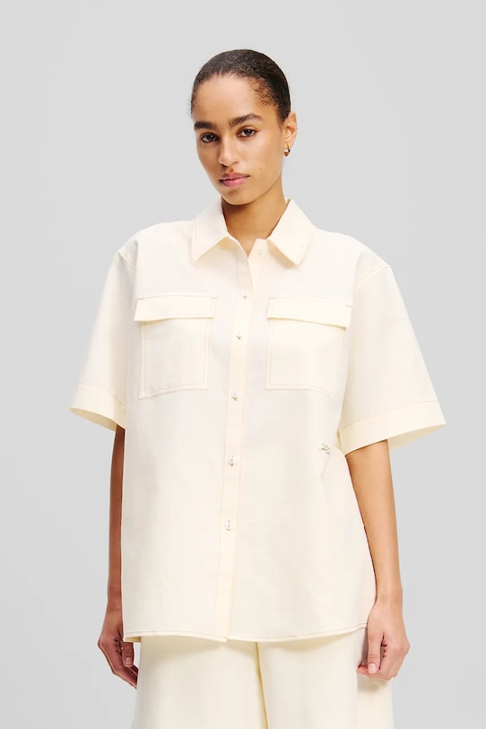 Льняная рубашка Karl Lagerfeld, бежевый
Льняная рубашка Karl Lagerfeld, бежевый