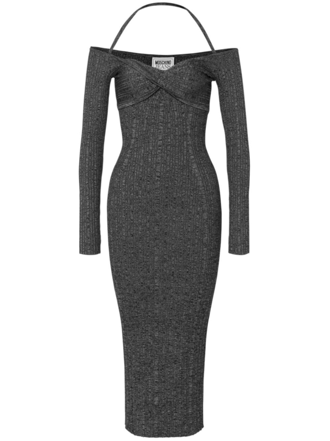 MOSCHINO JEANS платье миди в рубчик с открытыми плечами
MOSCHINO JEANS платье миди в рубчик с открытыми плечами