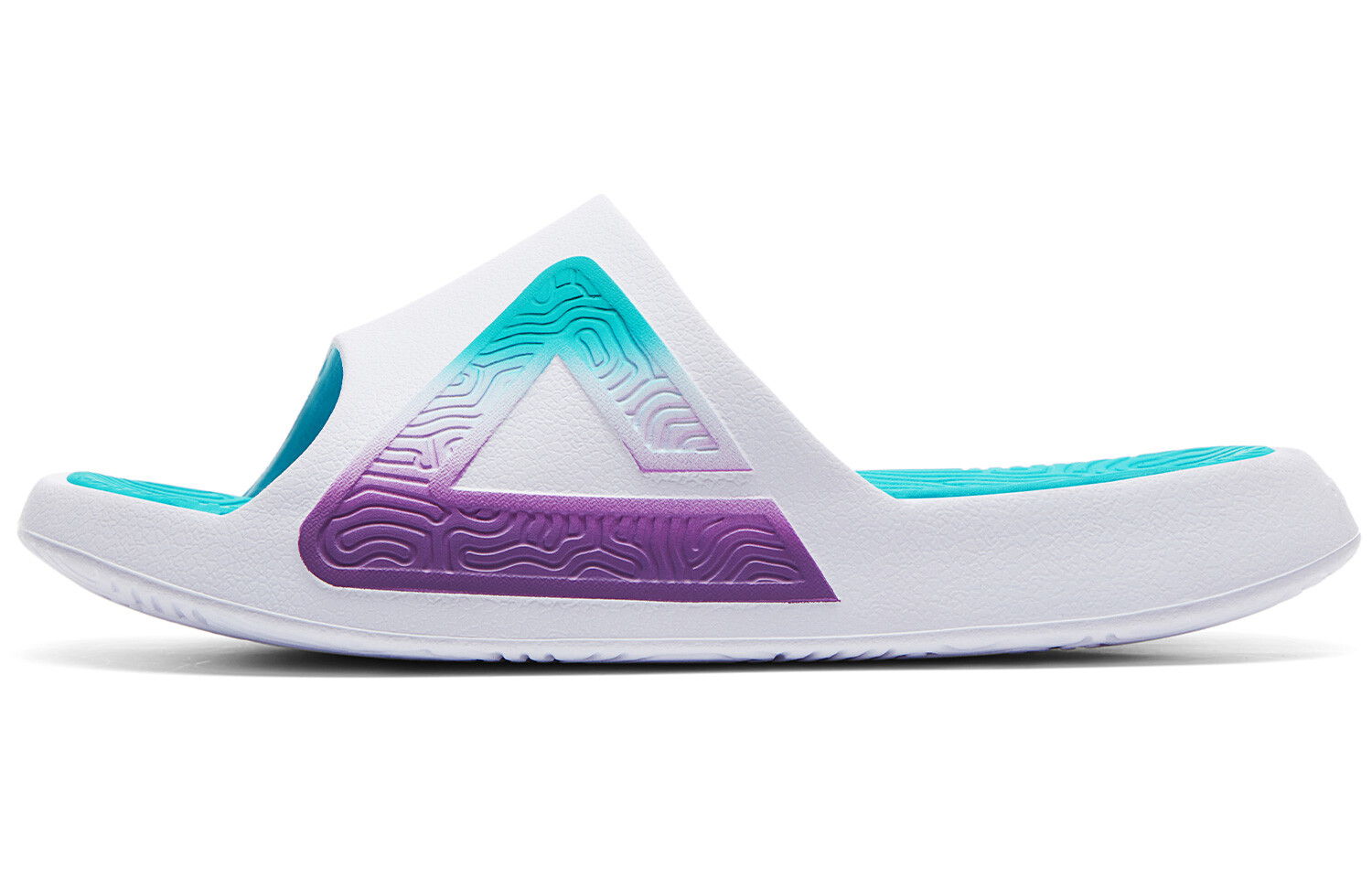 Шлепанцы мужские большие белые и ярко-зеленые Peak 
Шлепанцы мужские большие белые и ярко-зеленые Peak