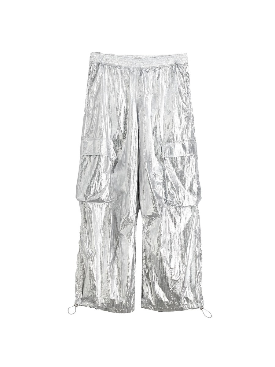 Брюки-карго свободного кроя Bershka, серебряный
Брюки-карго свободного кроя Bershka, серебряный
