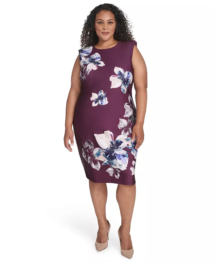 Платье-футляр с принтом больших размеров Calvin Klein, фиолетовый
Платье-футляр с принтом больших размеров Calvin Klein, фиолетовый