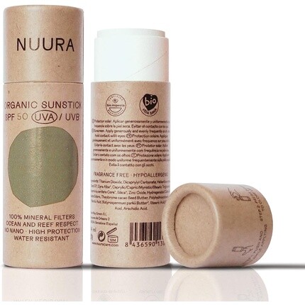 Nuura Sunblock Stick Минеральный солнцезащитный крем Spf 50 Цинковый карандаш для лица Безопасный для рифов, без жестокости, 18 мл, Nuura. One Body, One Planet
Nuura Sunblock Stick Минеральный солнцезащитный крем Spf 50 Цинковый карандаш для лица Безопасный для рифов, без жестокости, 18 мл, Nuura. One Body, One Planet