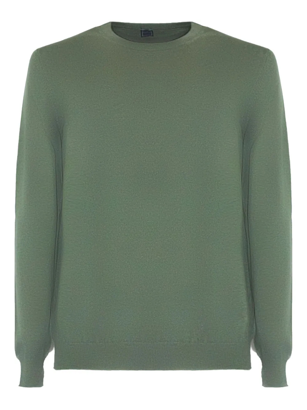 Свитер с круглым вырезом и ребристой отделкой Fedeli, зеленый 
Свитер с круглым вырезом и ребристой отделкой Fedeli, зеленый