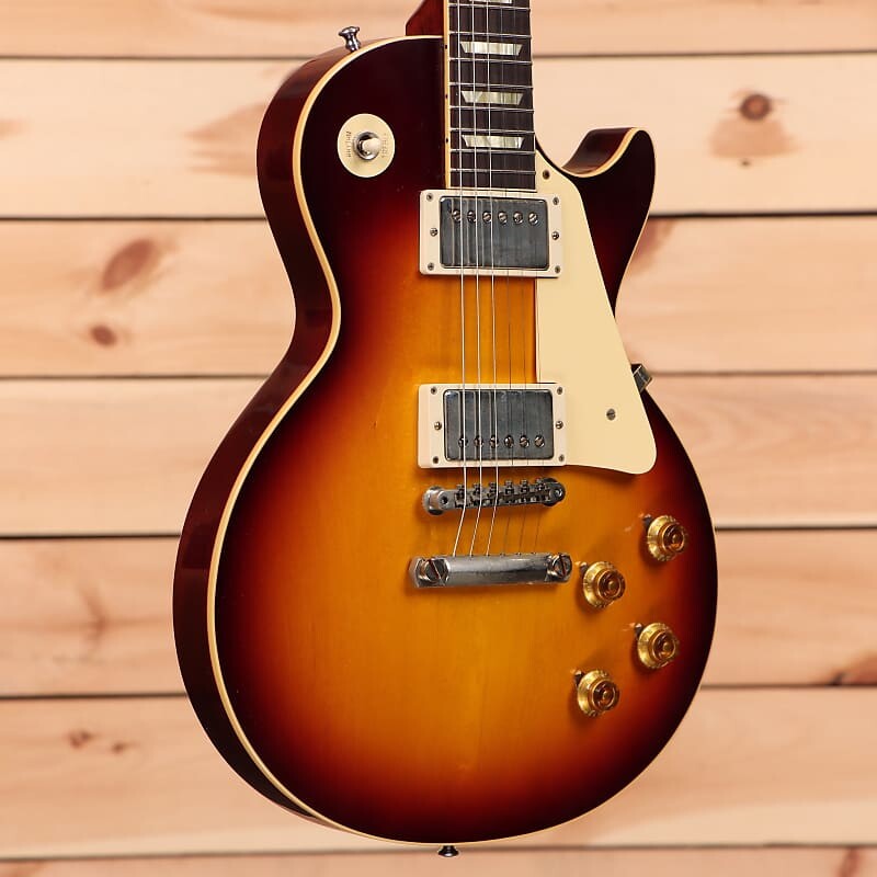 Электрогитара Gibson 1958 Les Paul Standard Reissue VOS - Bourbon Burst - 821082 - PLEK'd
Электрогитара Gibson 1958 Les Paul Standard Reissue VOS - Bourbon Burst - 821082 - PLEK'd