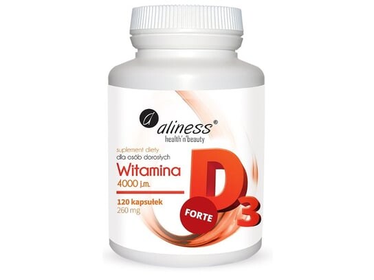 Aliness, Витамин D3 Форте 4000, 120 капс.
Aliness, Витамин D3 Форте 4000, 120 капс.