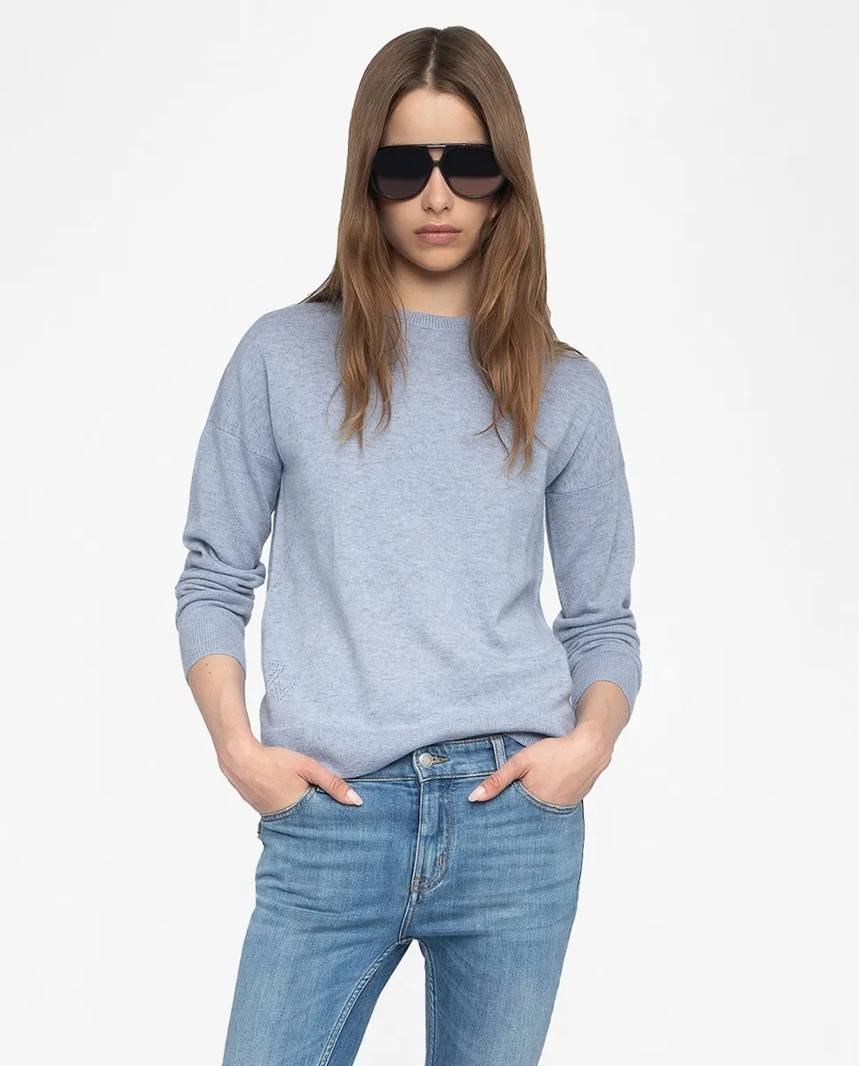 Женский джемпер Cici с длинными рукавами из кашемира Zadig & Voltaire, светло-голубой
Женский джемпер Cici с длинными рукавами из кашемира Zadig & Voltaire, светло-голубой