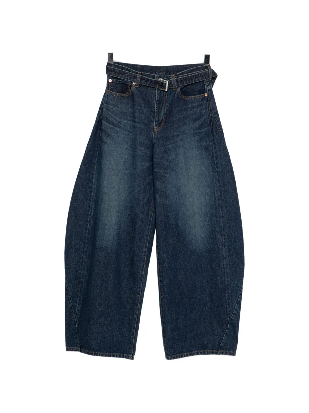 Джинсы свободного кроя с открытыми швами Sacai, синий
Джинсы свободного кроя с открытыми швами Sacai, синий