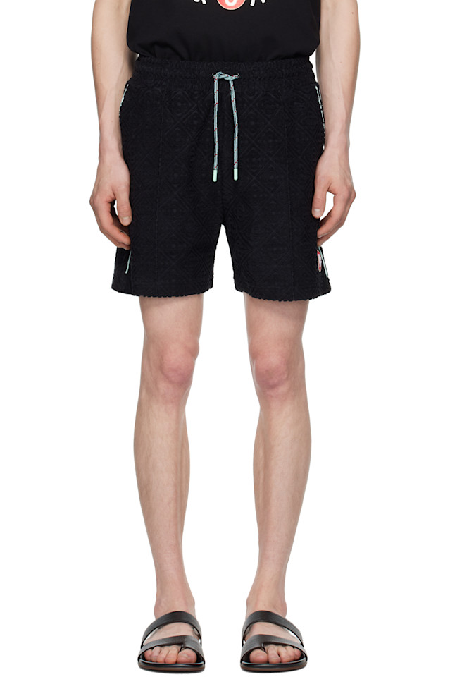 Монограммированные жаккардовые шорты из махровой ткани Casablanca, черный
Монограммированные жаккардовые шорты из махровой ткани Casablanca, черный