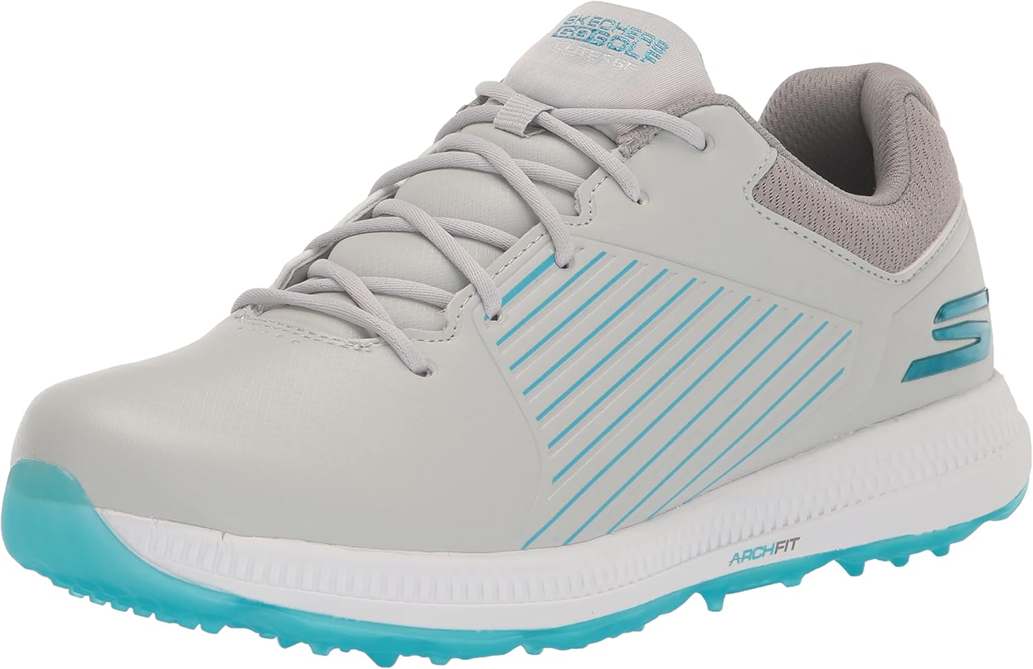 Кроссовки для гольфа Skechers Go Elite 5 Arch Fit водонепроницаемые, серый/бирюзовый
Кроссовки для гольфа Skechers Go Elite 5 Arch Fit водонепроницаемые, серый/бирюзовый