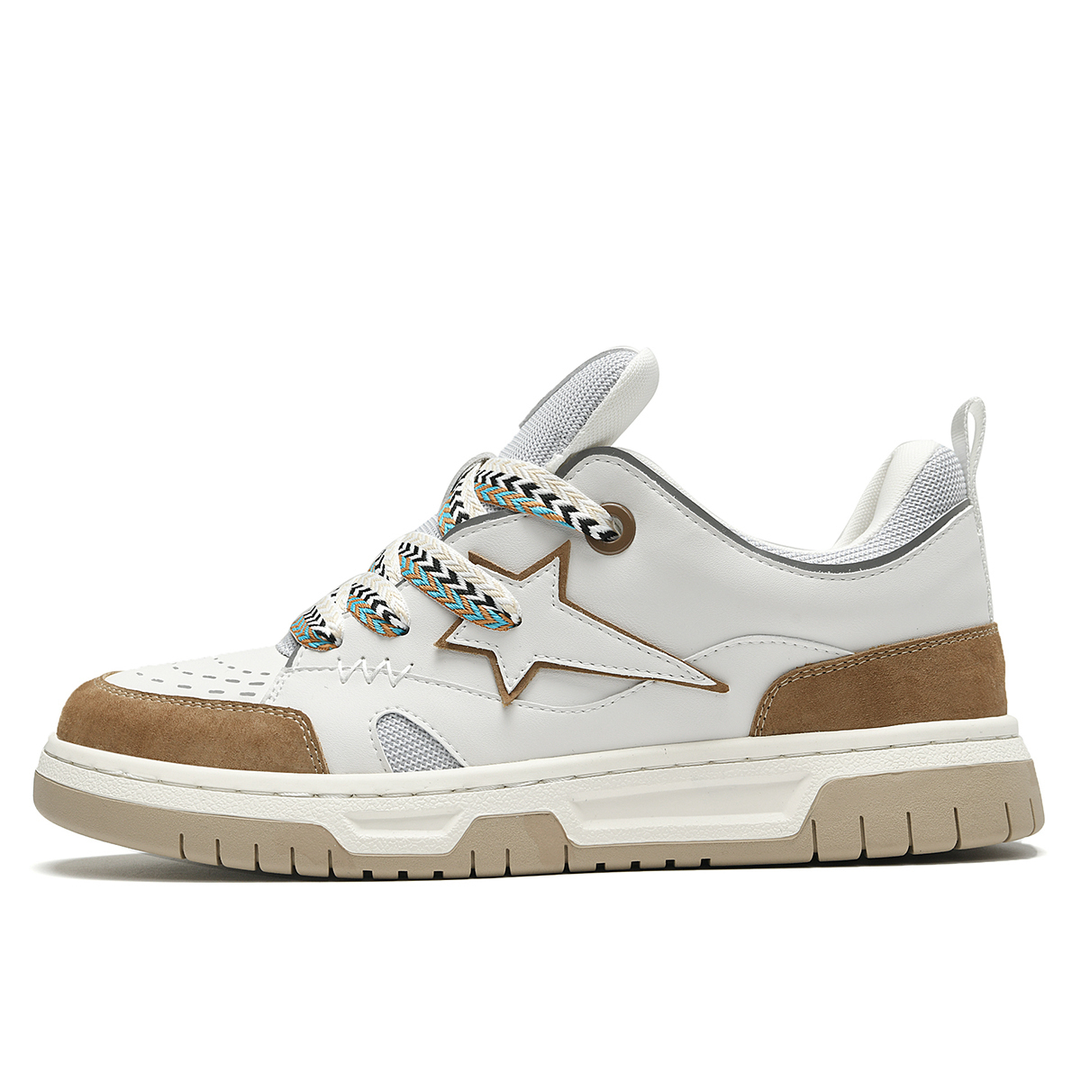 Стильные скейтерские кроссовки HLA, бело-коричневые
Стильные скейтерские кроссовки HLA, бело-коричневые