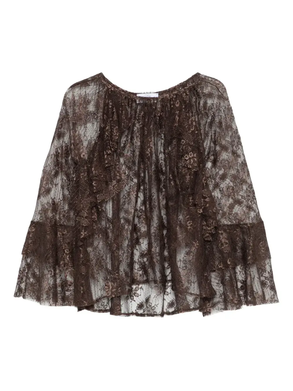 Блузка с рюшами из цветочного кружева So Allure, коричневый
Блузка с рюшами из цветочного кружева So Allure, коричневый