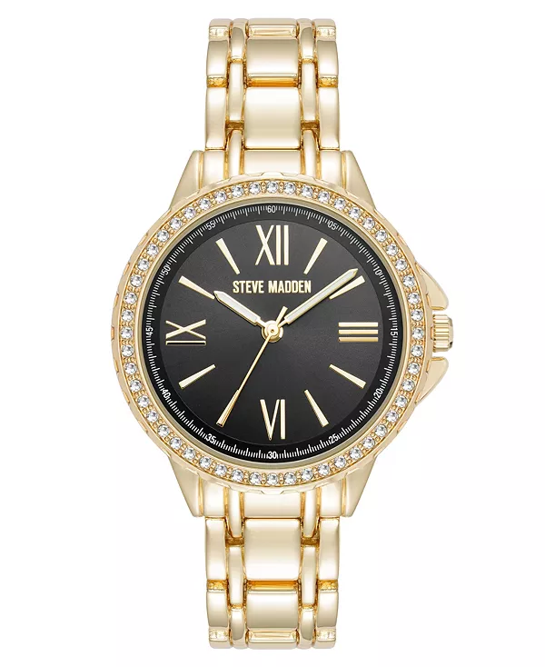 Очаровательные женские часы с браслетом из металлического сплава черного и золотистого оттенков, 38 мм Steve Madden, black/gold-tone
Очаровательные женские часы с браслетом из металлического сплава черного и золотистого оттенков, 38 мм Steve Madden, black/gold-tone