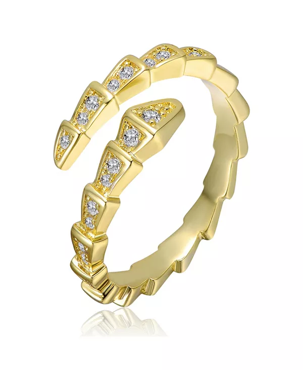 Современное обводное кольцо с покрытием из 14-каратного золота и прозрачным кубическим цирконием Rachel Glauber, gold
Современное обводное кольцо с покрытием из 14-каратного золота и прозрачным кубическим цирконием Rachel Glauber, gold