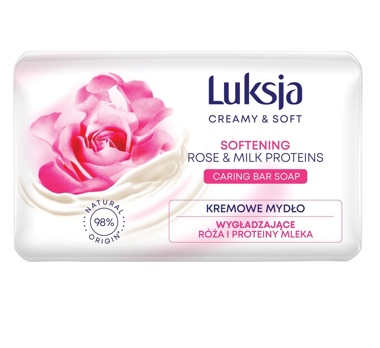 Luksja Creamy & Soft Róża i Proteiny Mlekaкусковое мыло, 90 g
Luksja Creamy & Soft Róża i Proteiny Mlekaкусковое мыло, 90 g