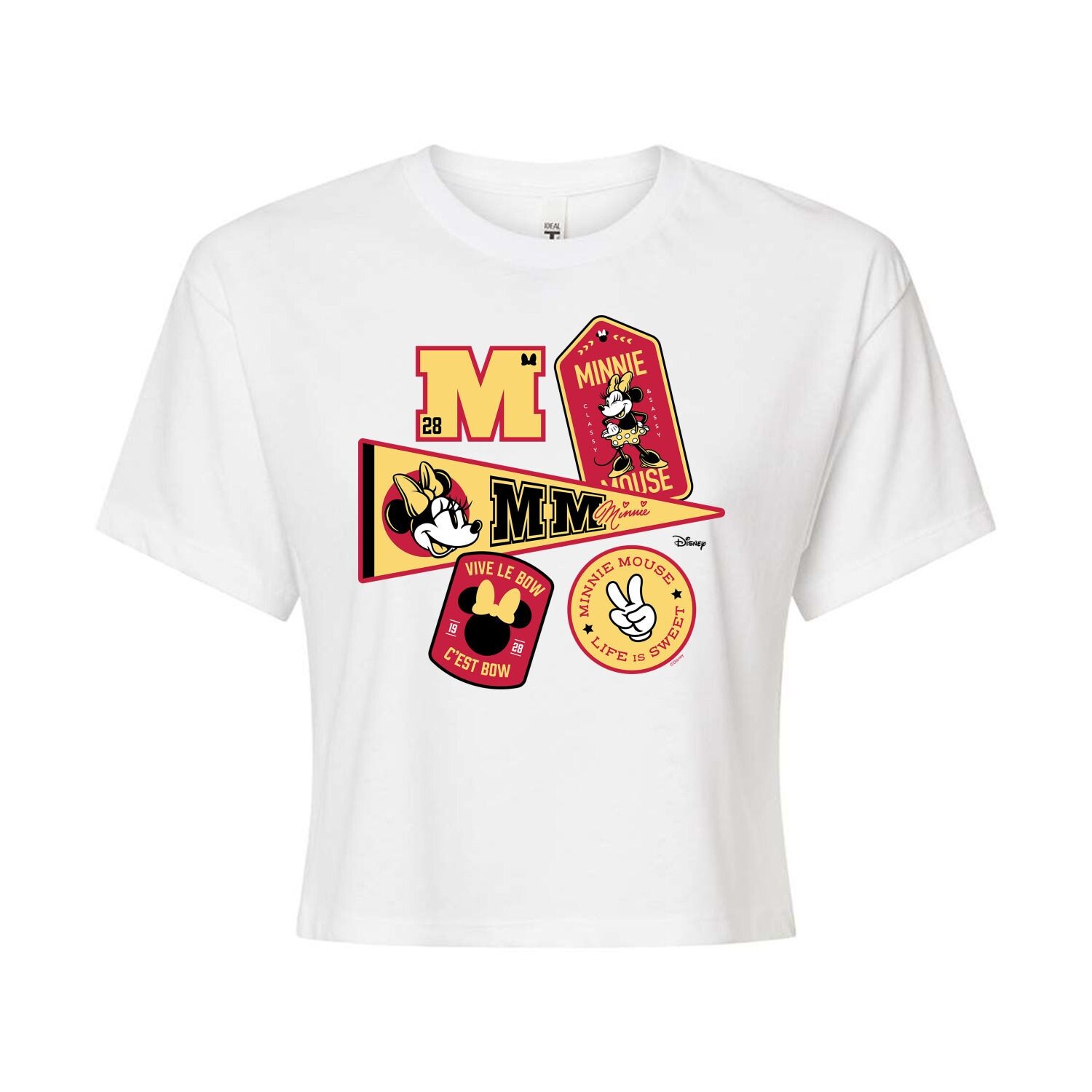 Укороченная футболка Disney's Minnie Mouse Juniors College Icons Disney
Укороченная футболка Disney's Minnie Mouse Juniors College Icons Disney