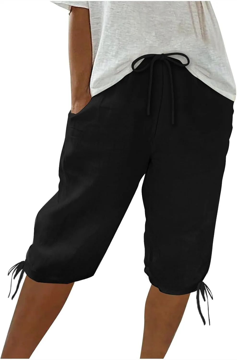 Женские льняные шорты Bermuda с карманом
Женские льняные шорты Bermuda с карманом