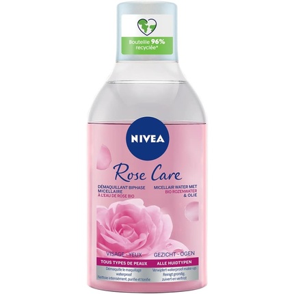 Двухфазная мицеллярная вода Rose Care с водостойким эффектом для лица и глаз Nivea
Двухфазная мицеллярная вода Rose Care с водостойким эффектом для лица и глаз Nivea