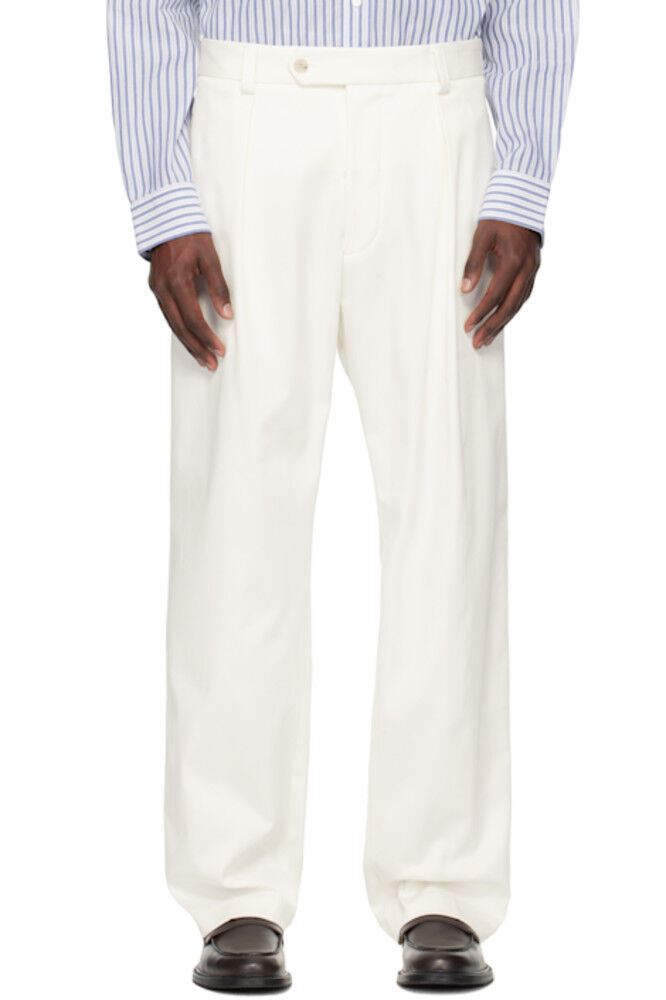 Белые брюки-стрейч BECKHAM Edition BOSS
Белые брюки-стрейч BECKHAM Edition BOSS