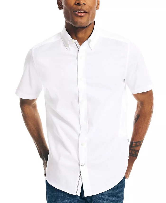 Мужская оксфордская рубашка с коротким рукавом Nautica, белый
Мужская оксфордская рубашка с коротким рукавом Nautica, белый