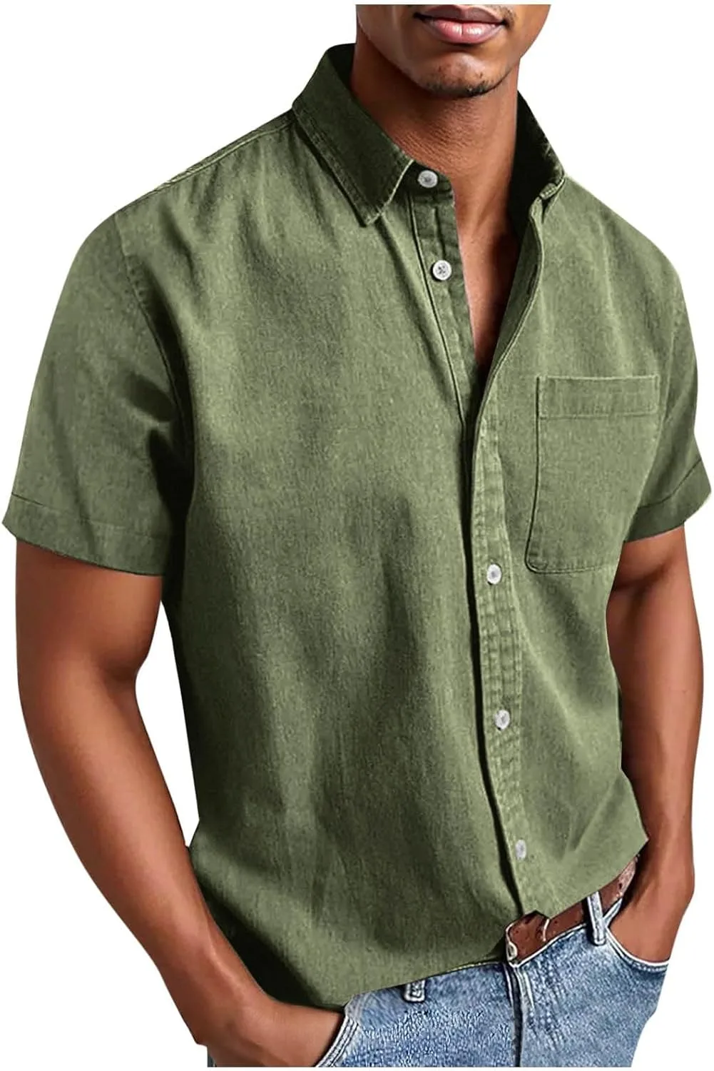 Мужская рубашка с коротким рукавом и карманом, Casual, Loose Fit FZYLQY
Мужская рубашка с коротким рукавом и карманом, Casual, Loose Fit FZYLQY