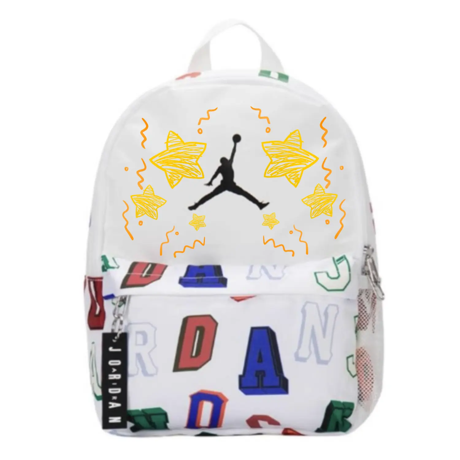 Jordan Полиэстеровый рюкзак обычный унисекс белый, Stars 
Jordan Полиэстеровый рюкзак обычный унисекс белый, Stars