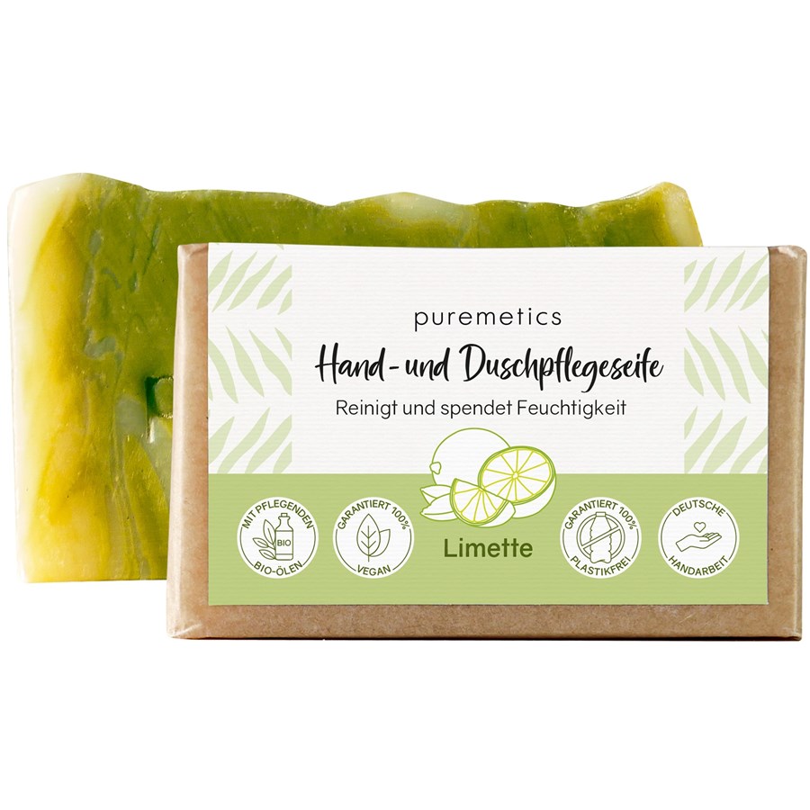 Мыло для рук hand- und duschpflegeseife limette Puremetics, вес 75 гр.
Мыло для рук hand- und duschpflegeseife limette Puremetics, вес 75 гр.