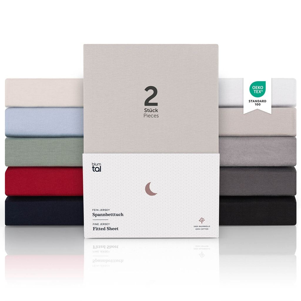 Простыни Blumtal Premium Jersey (комплект из 2 шт.) 140x200см - , очень мягкая простыня из 100 % хлопка, высота матраса до 22 см, Moonlight Grey - Серый
Простыни Blumtal Premium Jersey (комплект из 2 шт.) 140x200см - , очень мягкая простыня из 100 % хлопка, высота матраса до 22 см, Moonlight Grey - Серый